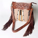 American Darling ADBGZ577 Signature Crossbody Hand Tooled Saddle Blanket Genuine Leather women bag western handbag purse