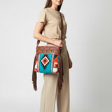 American Darling Signature Crossbody Hand Tooled Saddle Blanket Genuine Leather Women Bag Western Handbag Purse