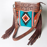 American Darling ADBGZ578 Signature Crossbody Hand Tooled Saddle Blanket Genuine Leather Women Bag Western Handbag Purse