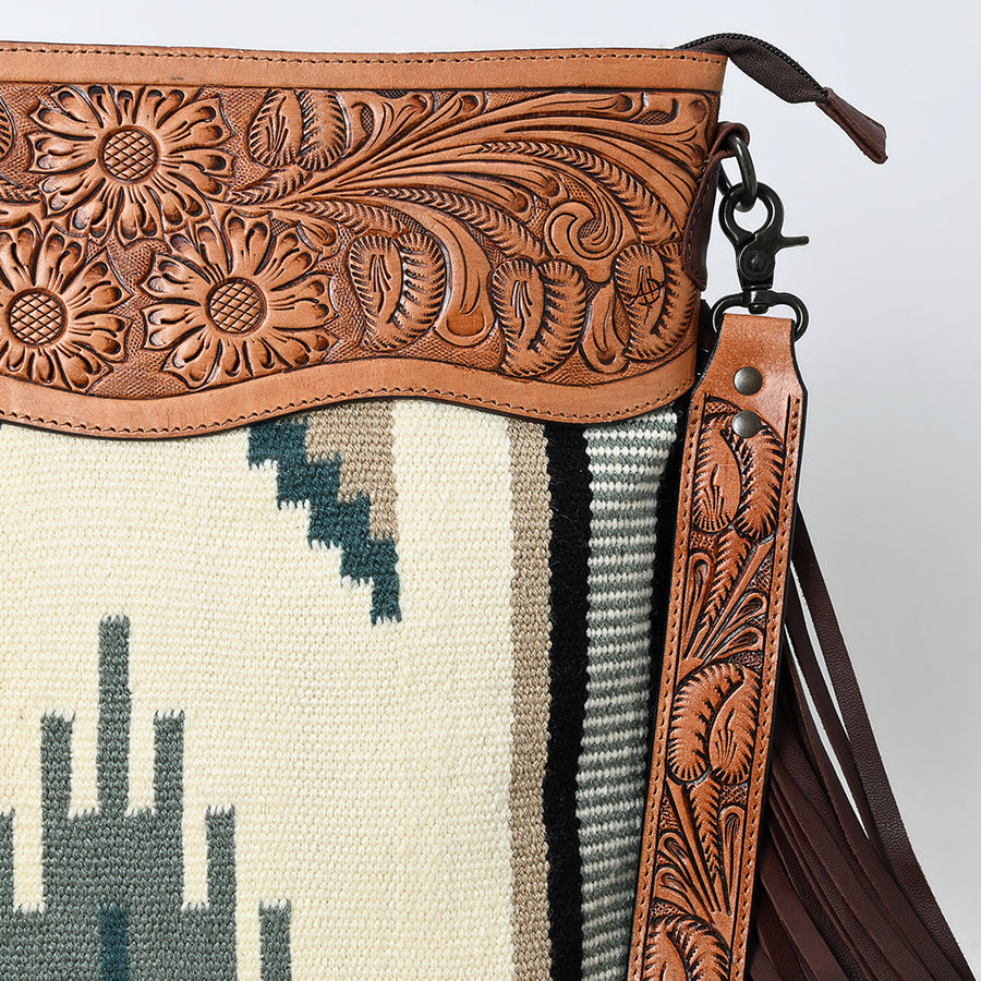 American Darling Signature Crossbody Hand Tooled Saddle Blanket Genuine Leather women bag western handbag purse