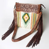 American Darling Signature Crossbody Hand Tooled Saddle Blanket by Hilason – Cowboy and equestrian accessories