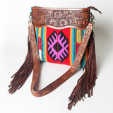 American Darling Signature Crossbody Hand Tooled Saddle Blanket Genuine Leather women bag western handbag purse