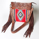 American Darling Signature Crossbody Hand Tooled Saddle Blanket by Hilason – Cowboy and equestrian accessories