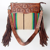 American Darling ADBGZ583 Signature Crossbody Hand Tooled Saddle Blanket Genuine Leather women bag western handbag purse