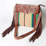 American Darling ADBGZ583 Signature Crossbody Hand Tooled Saddle Blanket Genuine Leather women bag western handbag purse