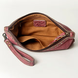 Never Mind Nmbg101E Wristlet Vintage Handmade Genuine Cowhide Leather Women Bag Western Handbag Purse
