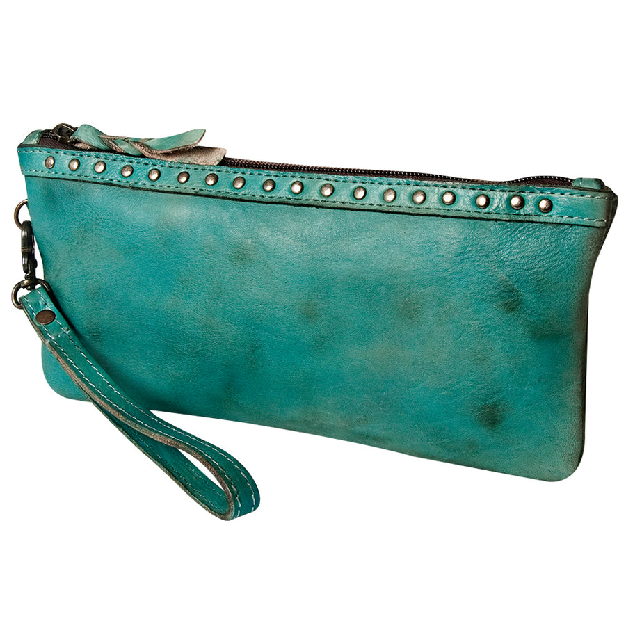 Never Mind Nmbg101H Wristlet Vintage Handmade Genuine Cowhide Leather by Hilason – Cowboy and equestrian accessories