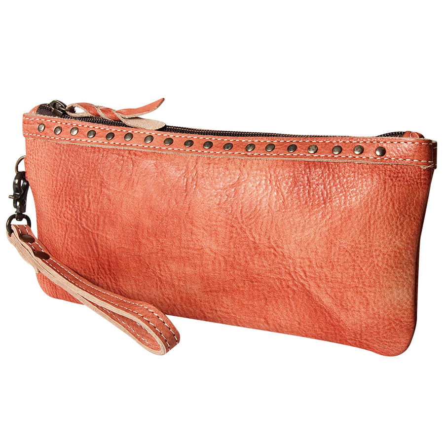 Never Mind Nmbg101I Wristlet Vintage Handmade Genuine Cowhide Leather by Hilason – Cowboy and equestrian accessories