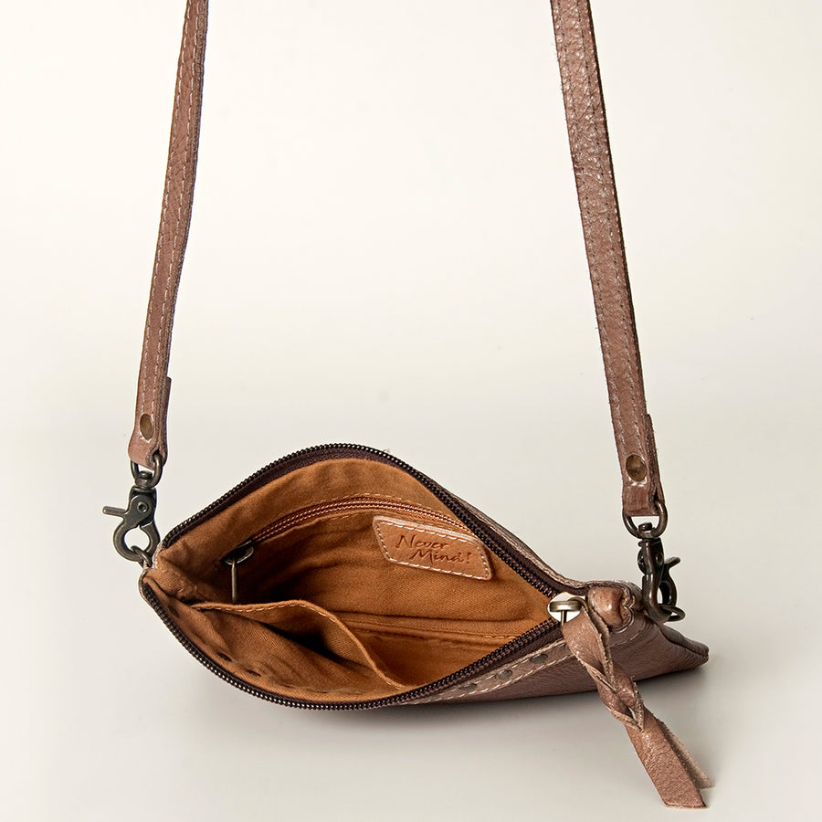 Never Mind Nmbg102E Small Crossbody Vintage Handmade Genuine Cowhide Leather Women Bag Western Handbag Purse