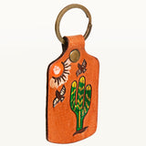 American Darling ADKR192 Hand Tooled Carved Genuine Leather Keyring