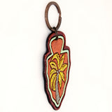 American Darling ADKR208 Hand Tooled Carved Genuine Leather Keyring