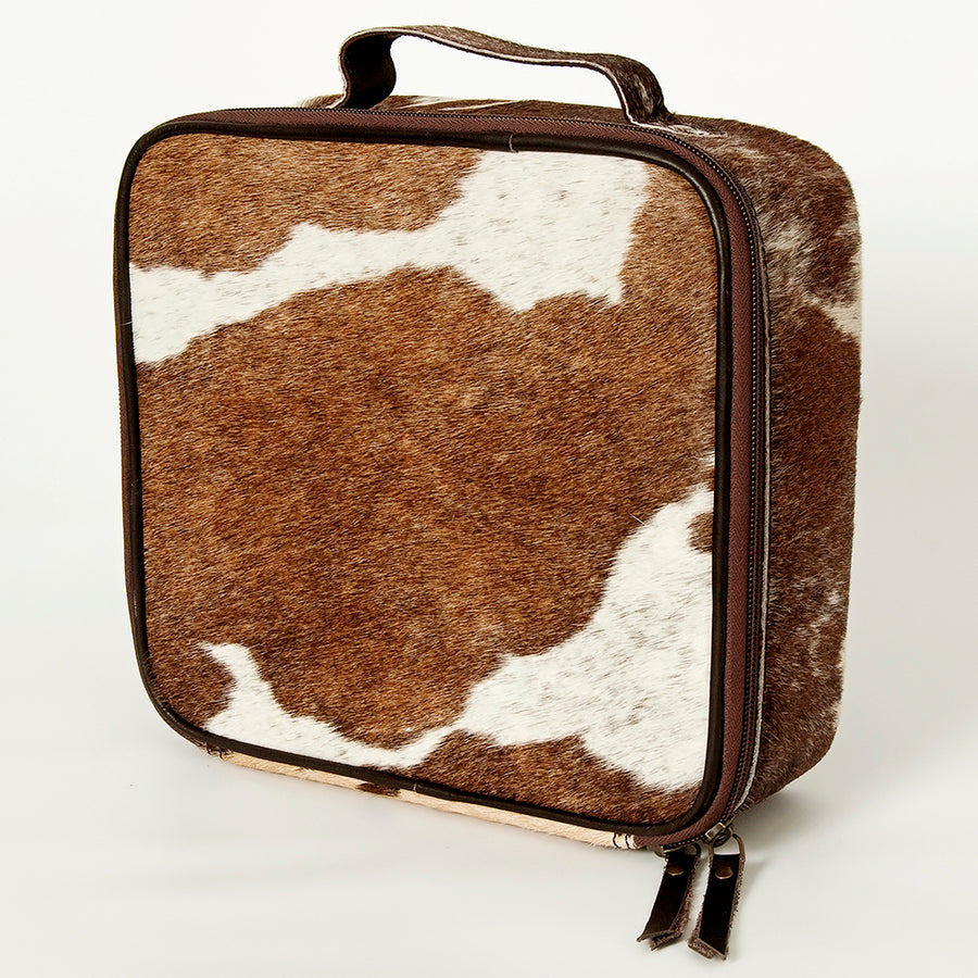 American Darling Hair-On Cowhide Genuine Leather Jewelry Case Organizer - Uhorse