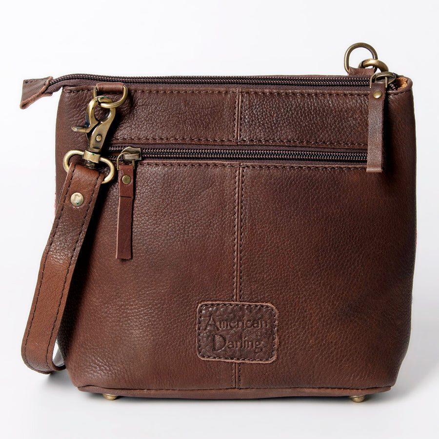 American Darling Large Cross body Bag for Women Hand Woven Saddle Blanket Vegetable-Tanned Genuine Leather YKK Zipper