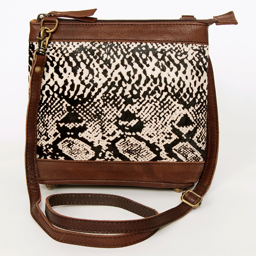 American Darling Large Cross body Bag for Women Hand Woven Saddle Blanket Vegetable-Tanned Genuine Leather YKK Zipper