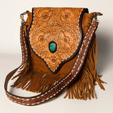 American Darling ADBGA238A Messenger Hand Tooled Genuine Leather women bag western handbag purse