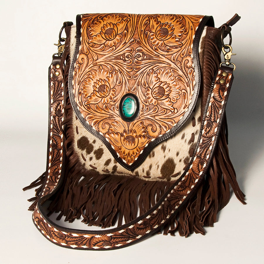 American Darling Messenger Hand Tooled Genuine Leather Women Bag W. by Hilason – Cowboy and equestrian accessories