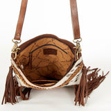 American Darling ADBGA241B Large Crossbody Hand Tooled Hair On Genuine Leather women bag western handbag purse