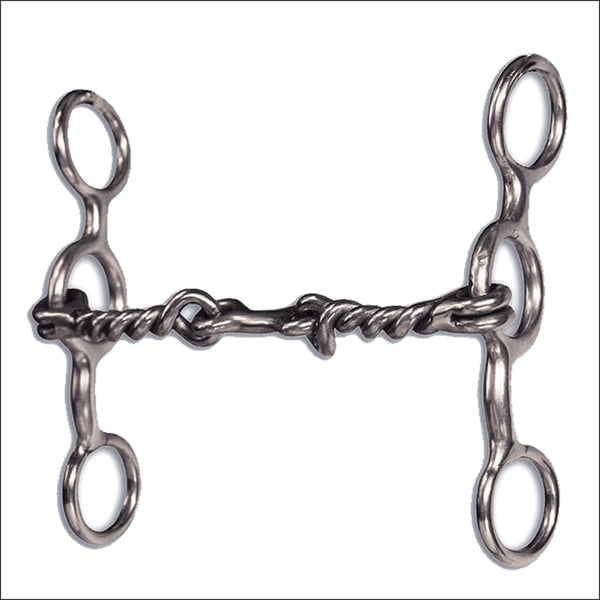 5 1/8" Professional'S Choice W. H. Dogbone Short Shank Bit Stainless by Hilason – Cowboy and equestrian accessories