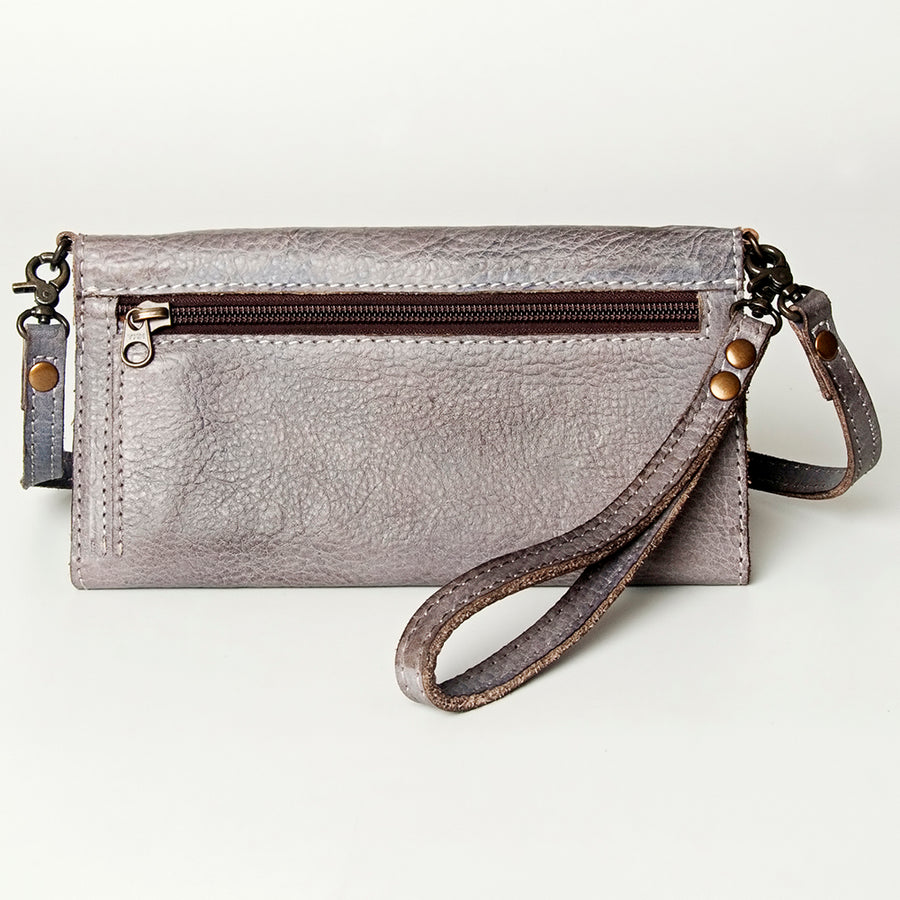 Never Mind Nmbg103D Wallet Vintage Handmade Genuine Cowhide Leather Women Bag Western Handbag Purse