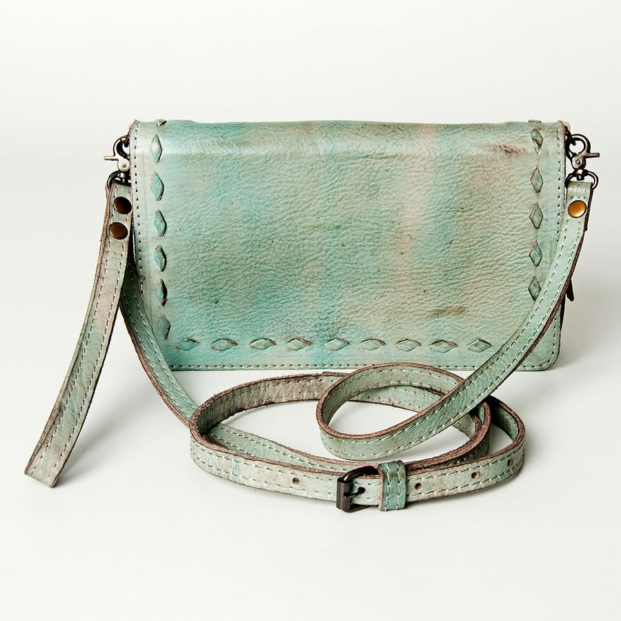 Never Mind Nmbg106 Wallet Vintage Handmade Genuine Cowhide Leather Women Bag Western Handbag Purse