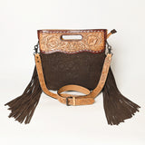 American Darling Clutch Hand Tooled Hair On Genuine Leather Women Bag Western Handbag Purse