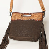 American Darling Clutch Hand Tooled Hair On Genuine Leather Women Bag Western Handbag Purse