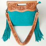 American Darling Clutch Hand Tooled Hair On Genuine Leather Women Bag Western Handbag Purse