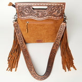 American Darling Clutch Hand Tooled Hair On Genuine Leather Women Bag Western Handbag Purse