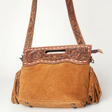 American Darling Clutch Hand Tooled Hair On Genuine Leather Women Bag Western Handbag Purse