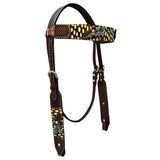 Bar H Equine Premium Hand Tooled Leather Breast Collar  Stainless Steel Hardware Brown