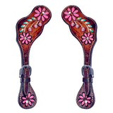 Bar H Equine H. Riding W. Leather Spurs Straps for Adults Womens – by Hilason – Cowboy and equestrian accessories