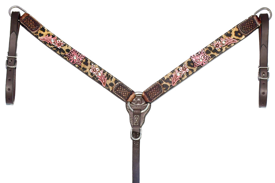 Bar H Equine American Leather Horse Saddle Tack One Ear Headstall Breast Collar Browband Wither Strap Set