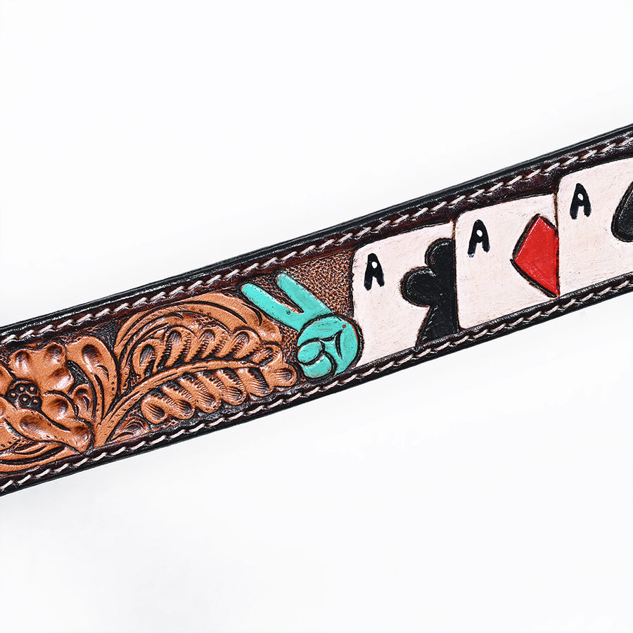 Bar H Equine American Leather Horse Saddle Tack One Ear Headstall | Breast Collar Browband Wither Strap Set for Horses BER154