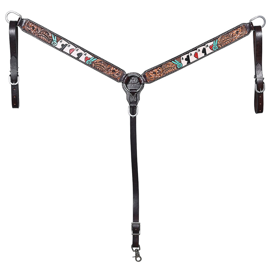 Bar H Equine American Leather Horse Saddle Tack Breast Collar BER154 - Uhorse