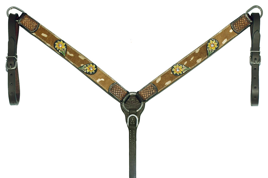 Bar H Equine American Leather Horse Saddle Tack Headstall Breast Collar Wither Strap Set
