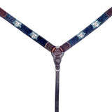 Bar H Equine Genuine Western American Leather Horse Headstall and Breast Collar Set - Uhorse