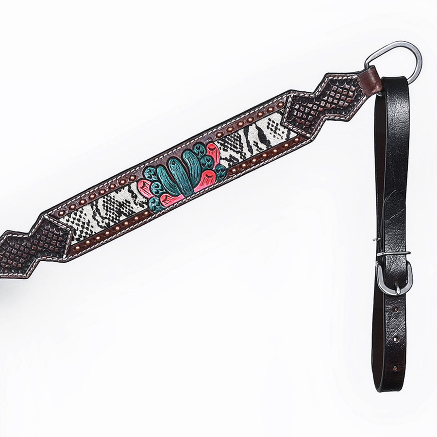 Bar H Equine American Leather Horse Saddle Tack One Ear Headstall Breast Collar Browband Wither Strap Set