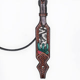 Bar H Equine American Leather Horse Saddle Tack One Ear Headstall Breast Collar Browband Wither Strap Set