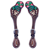 Bar H Equine H. Riding W. Leather Spurs Straps for Adults Womens – by Hilason – Cowboy and equestrian accessories