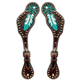 Bar H Equine H. Riding W. Leather Spurs Straps for Adults Womens – by Hilason – Cowboy and equestrian accessories