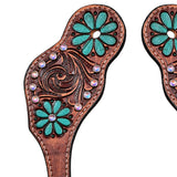 Bar H Equine Leather Spurs Straps for Adults Western Womens Spur Horse Riding Barrel Racing Show and Rodeo Strap Adult Women