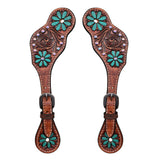 Bar H Equine H. Riding W. Leather Spurs Straps for Adults Womens – by Hilason – Cowboy and equestrian accessories