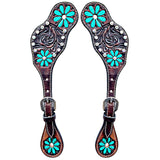 Bar H Equine H. Riding W. Leather Spurs Straps for Adults Womens – by Hilason – Cowboy and equestrian accessories