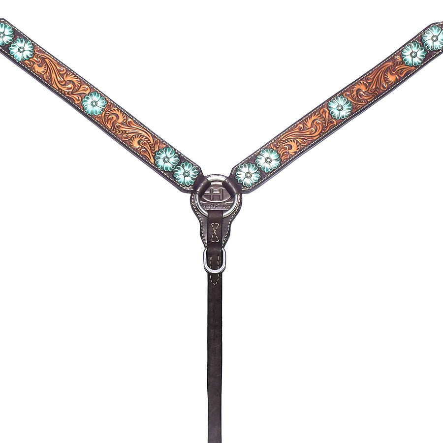 Bar H Equine Genuine Western American Leather Horse Breast Collar - Uhorse