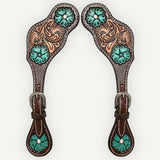 Bar H Equine H. Riding W. Leather Spurs Straps for Adults Womens – by Hilason – Cowboy and equestrian accessories