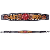 Bar H Equine Western Horse Floral Cheetah Print Genuine American Leather Tack Set