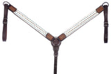 BAR H EQUINE Western Leather Horse Premium Headstall & Breast Collar Set
