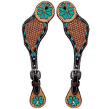 Bar H Equine H. Riding W. Leather Spurs Straps for Adults Womens – by Hilason – Cowboy and equestrian accessories