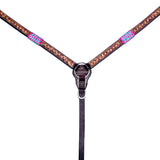 BAR H EQUINE W. Leather H. Premium Headstall & Breast Collar Set – by Hilason – Cowboy and equestrian accessories