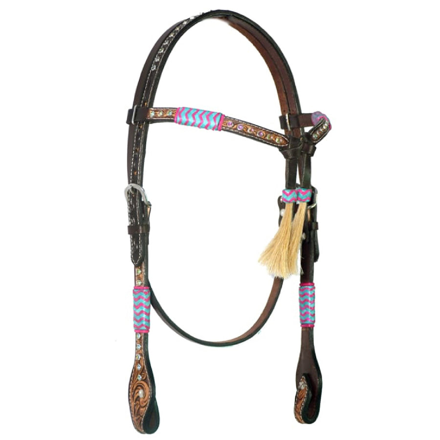 BAR H EQUINE Genuine Western American Leather Horse Headstall - Bar H Equine